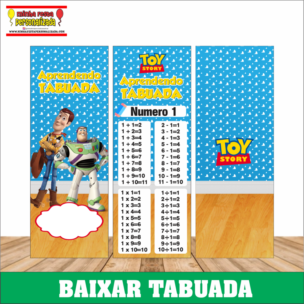 TOY STORY 1024x1024 - Chaveiro tabuada personalizada pronto para imprimir