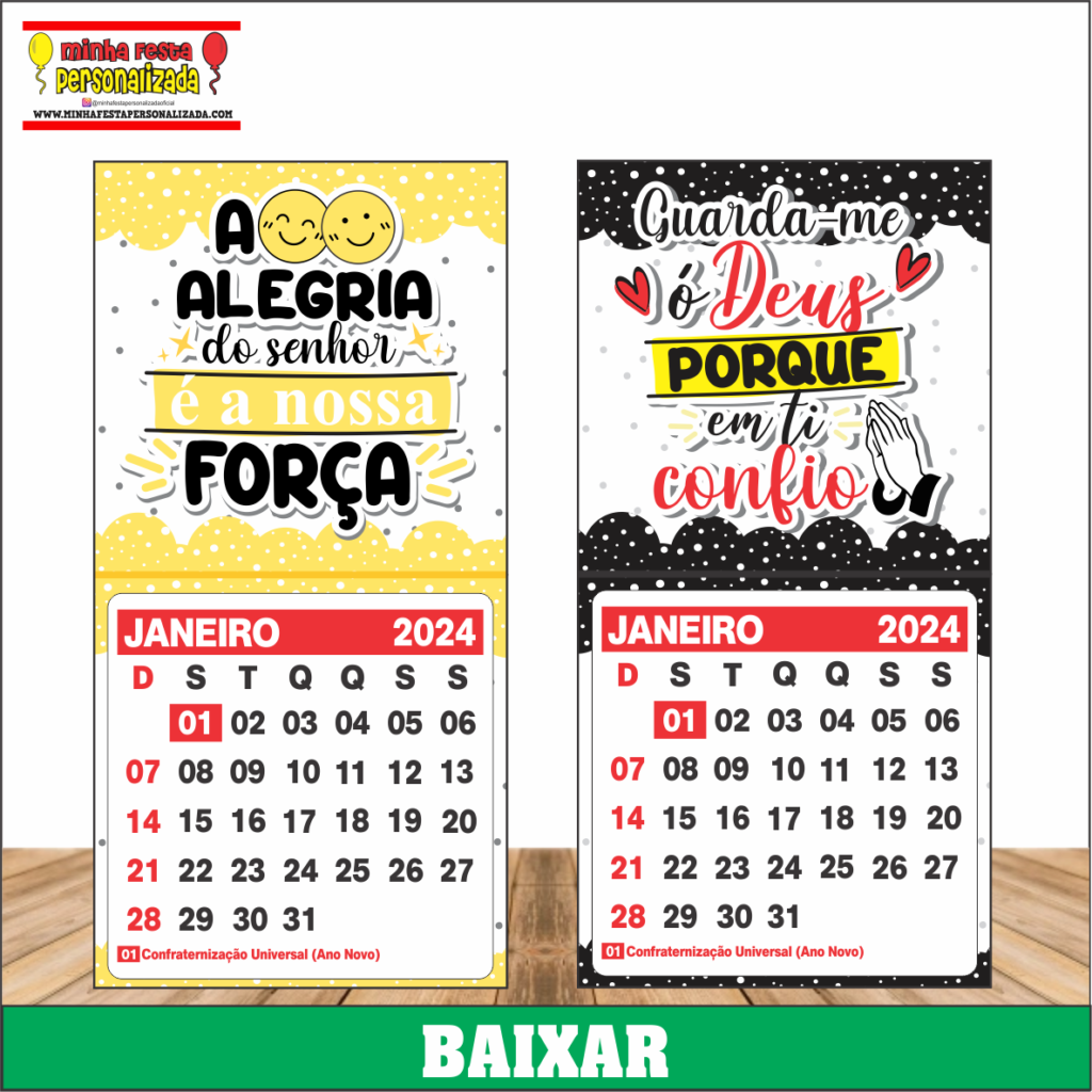 MINI CALENDARIO FRASES EVAGELICAS 2024 MODELO 02 1024x1024 - Mini calendário Frases Evangélicas para imprimir