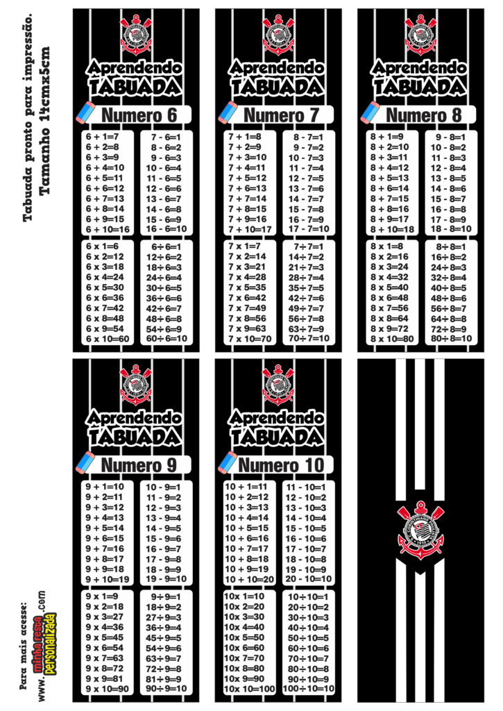 Tabuada Personalizada Corinthians PARTE 02 2 725x1024 - Tabuada Personalizada Corinthians