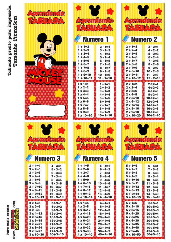 parte 01 11 725x1024 - Chaveiro tabuada Mickey