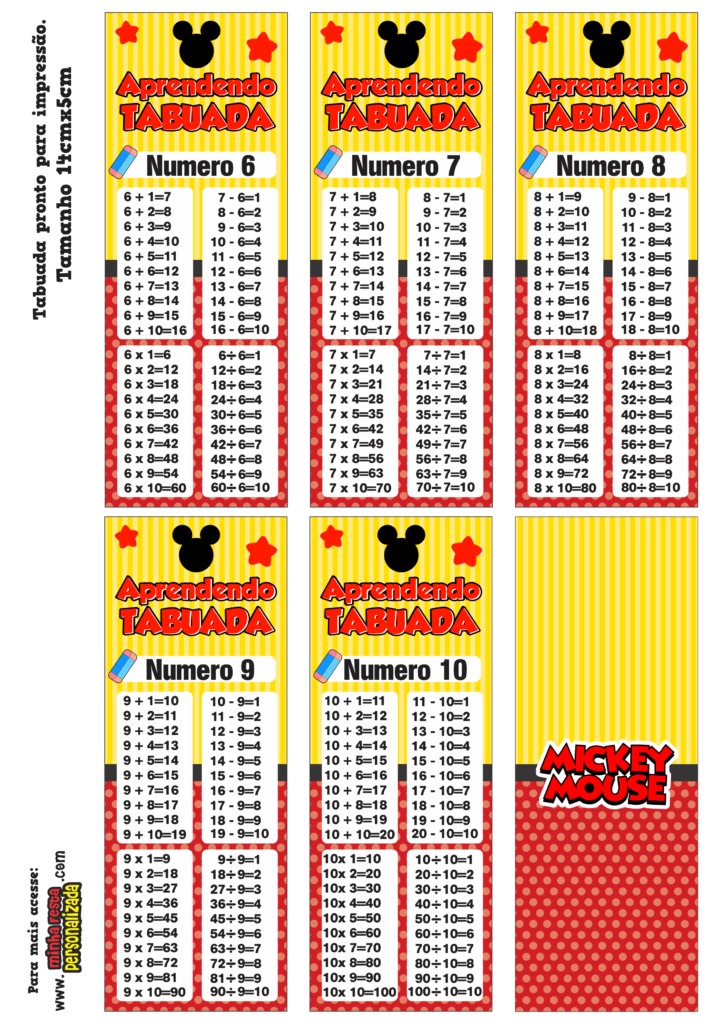 parte 02 10 725x1024 - Chaveiro tabuada Mickey