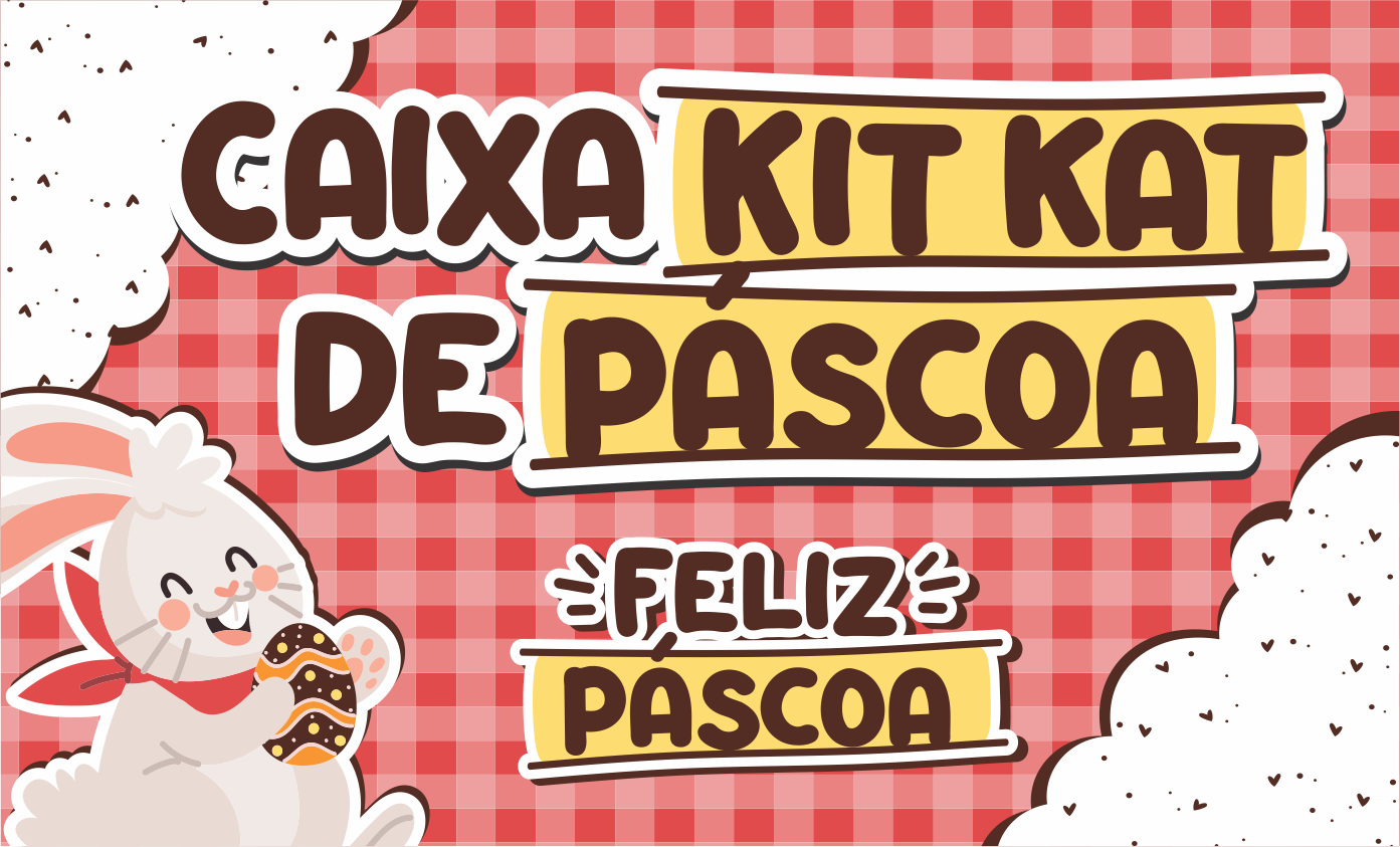 CAPA CAIXA KIT KAT DE PASCOA - Caixa Kit Kat de Páscoa Para Imprimir Grátis
