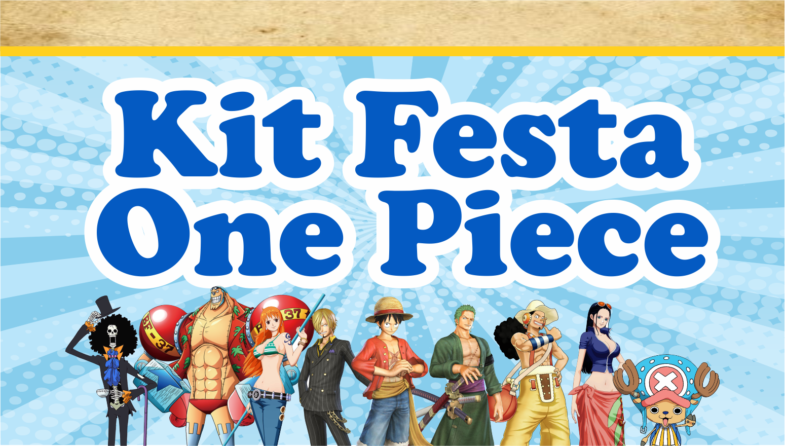 CAPA KIT FESTA ONE PIECE - Kit Festa One Piece Pronto Para Imprimir Gratuito