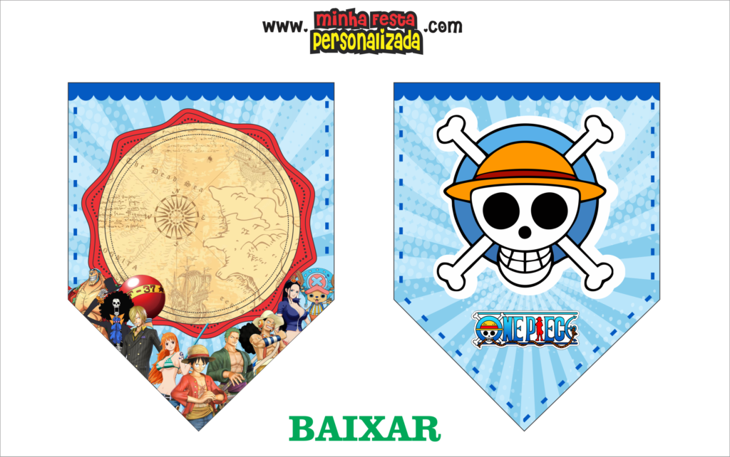 Bandeirolas Personalizadas One Piece