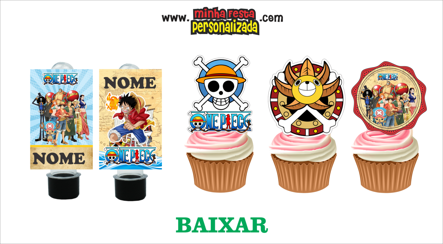 Kit Festa One Piece Pronto Para Imprimir Gratuito