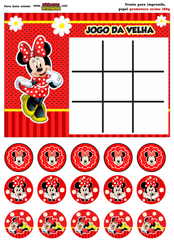 JOGO DA VELHA MINNIE 1 725x1024 - Jogo da Velha Personalizado Minnie