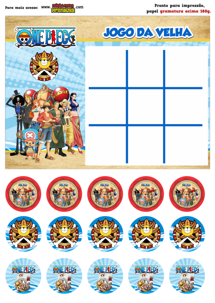 JOGO DA VELHA ONE PIECE 1 725x1024 - Jogo da Velha Personalizado One Piece