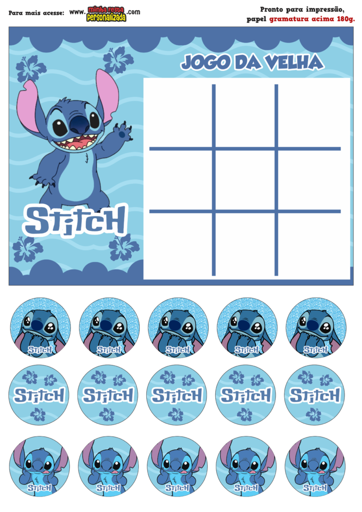 JOGO DA VELHA STITCH 1 725x1024 - Jogo da Velha Personalizado Stitch