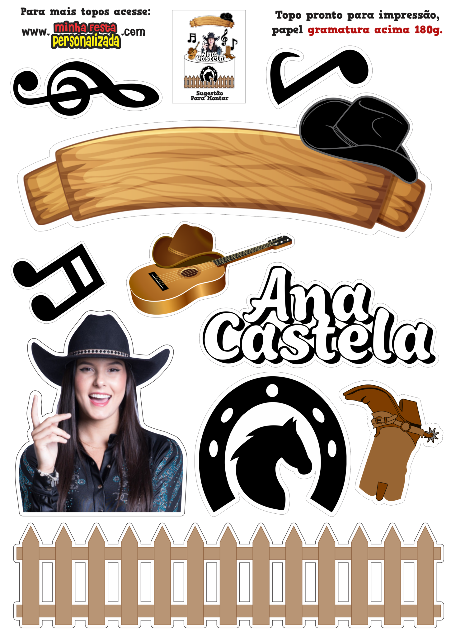 Topos da Ana Castela Para Imprimir
