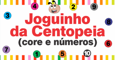 Joguinho da Centopeia Cores e Números Para Imprimir Gratuito