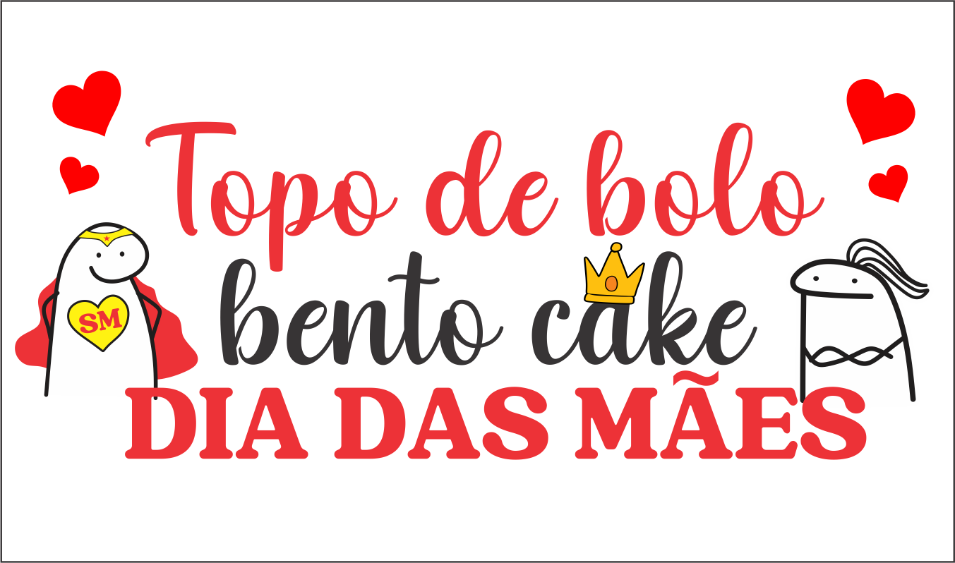 CAPA TOPO DE BOLO BENTO CAKE DIA DAS MAES - Topos de Bolo Bento Cake Dia das Mães Gratuito
