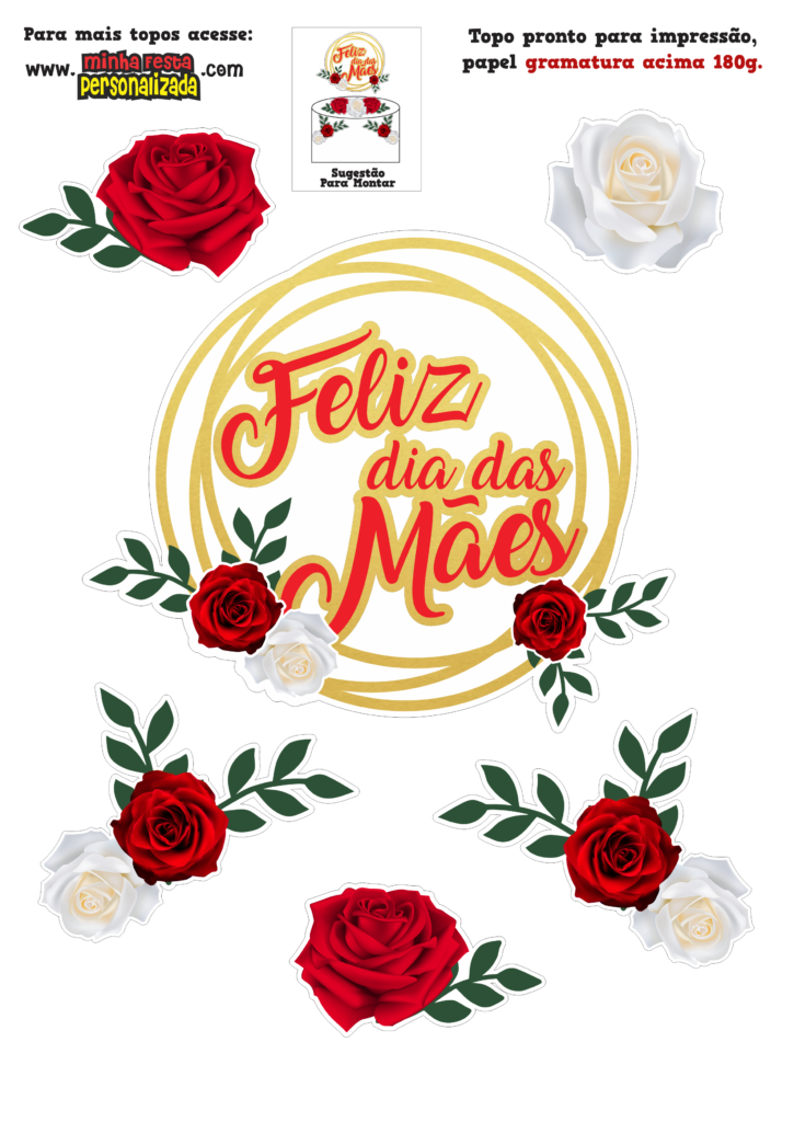 MODELO 04 725x1024 - Topos de Bolo Dia das Mães Para Imprimir M03 e M04