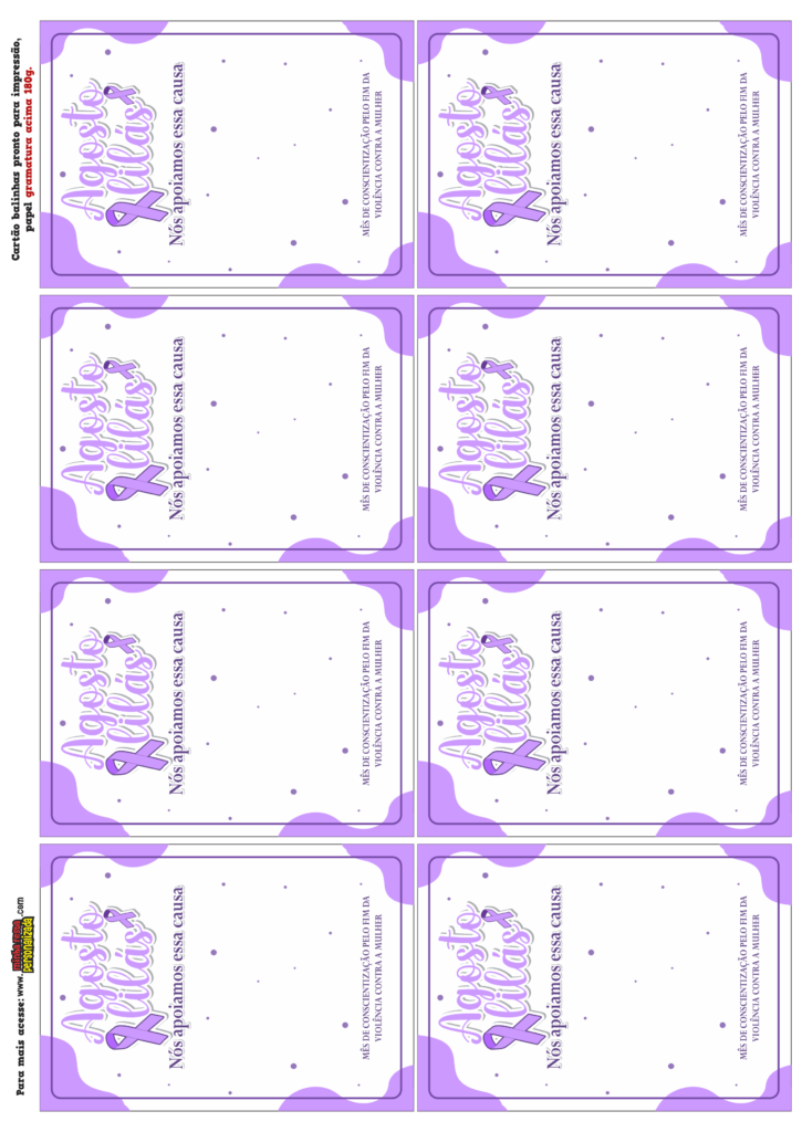 CARTAO 725x1024 - Balinhas e Cards Agosto lilás para imprimir