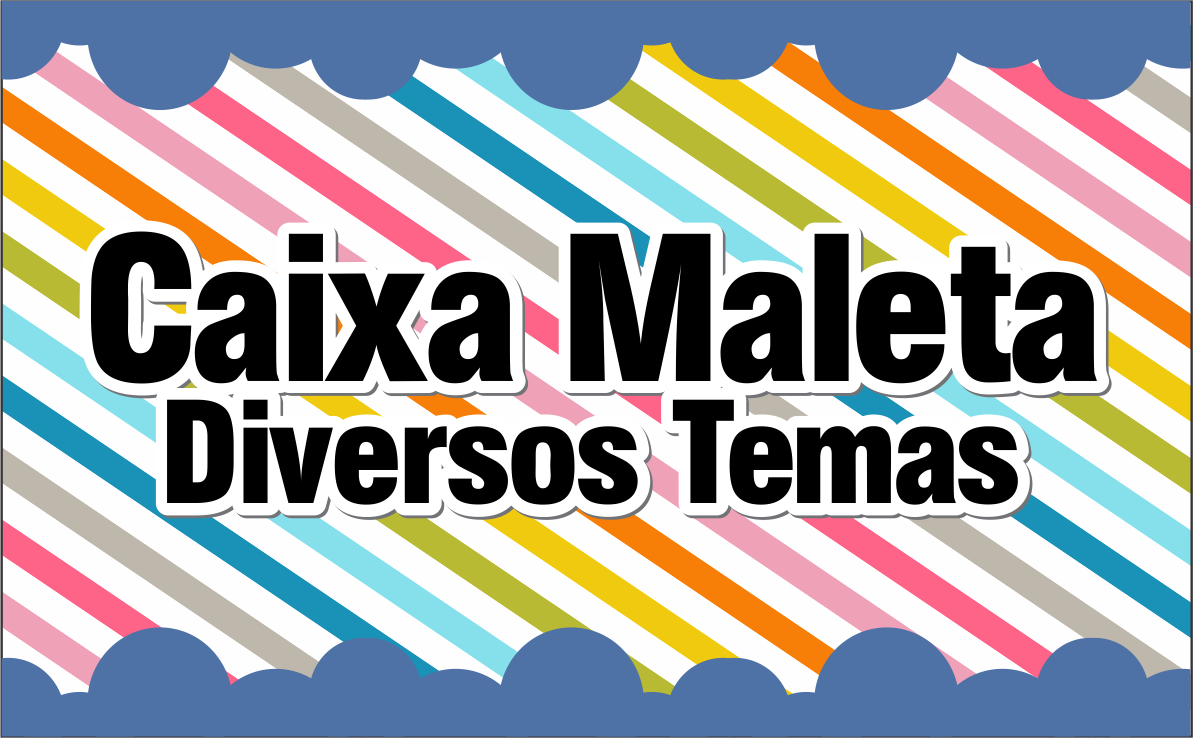 CAPA CAIXA MALETA TEMAS VARIADOS - Caixa Maleta Personalizada Para Imprimir Gratuito