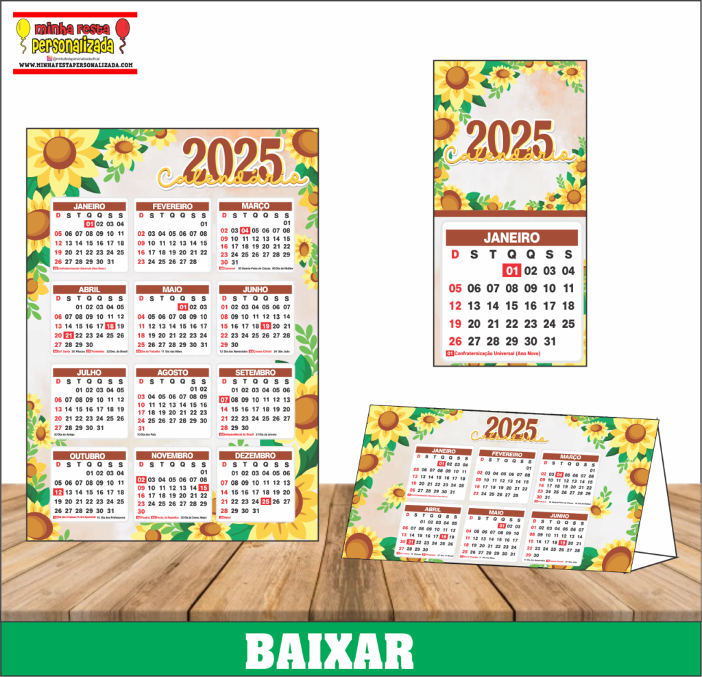 CALENDARIOS 2025 MODELO 01 1024x987 - Calendários de 2025 em alta qualidade para imprimir