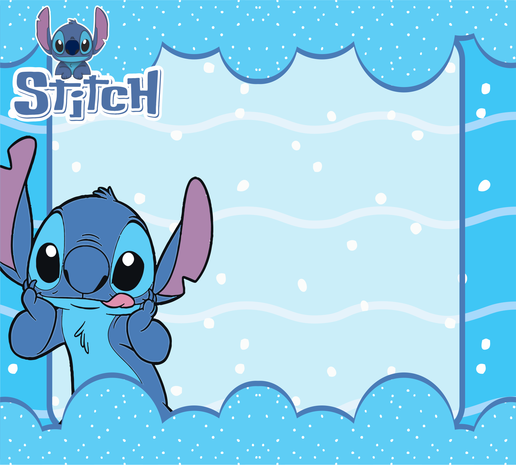 Etiqueta Escolar Stitch