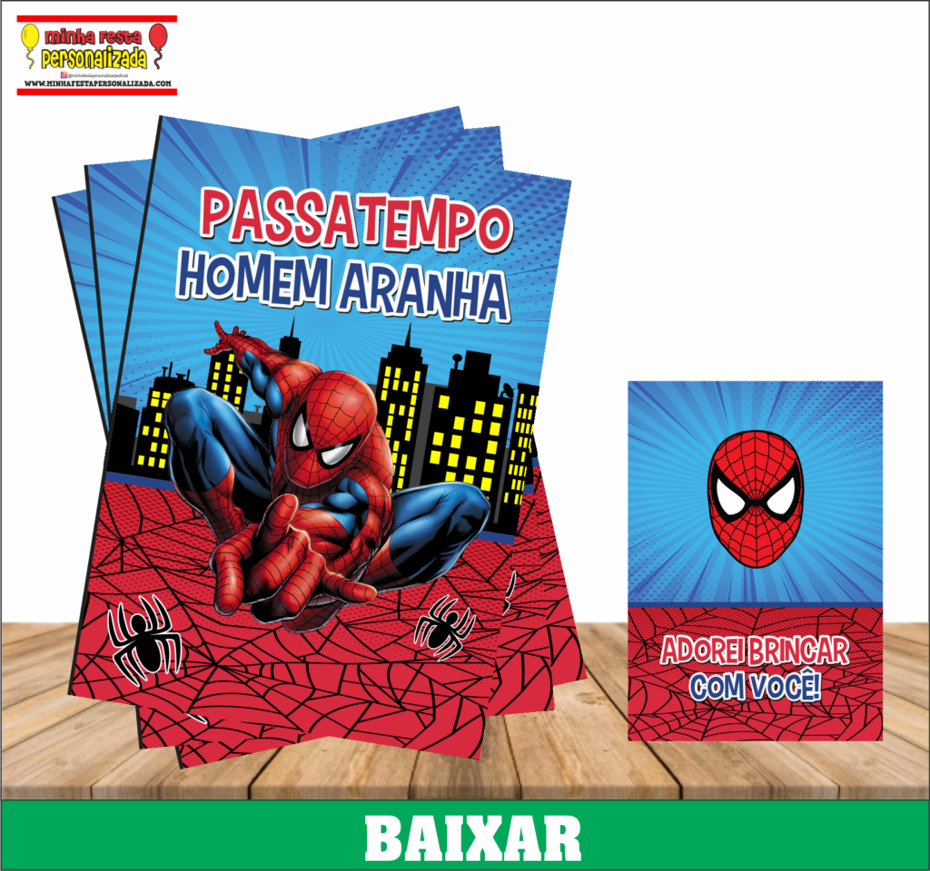 LIVRO PASSATEMPO HOMEM ARANHA 1024x960 - Livrinho Passatempo Personalizada Para Imprimir Gratuito