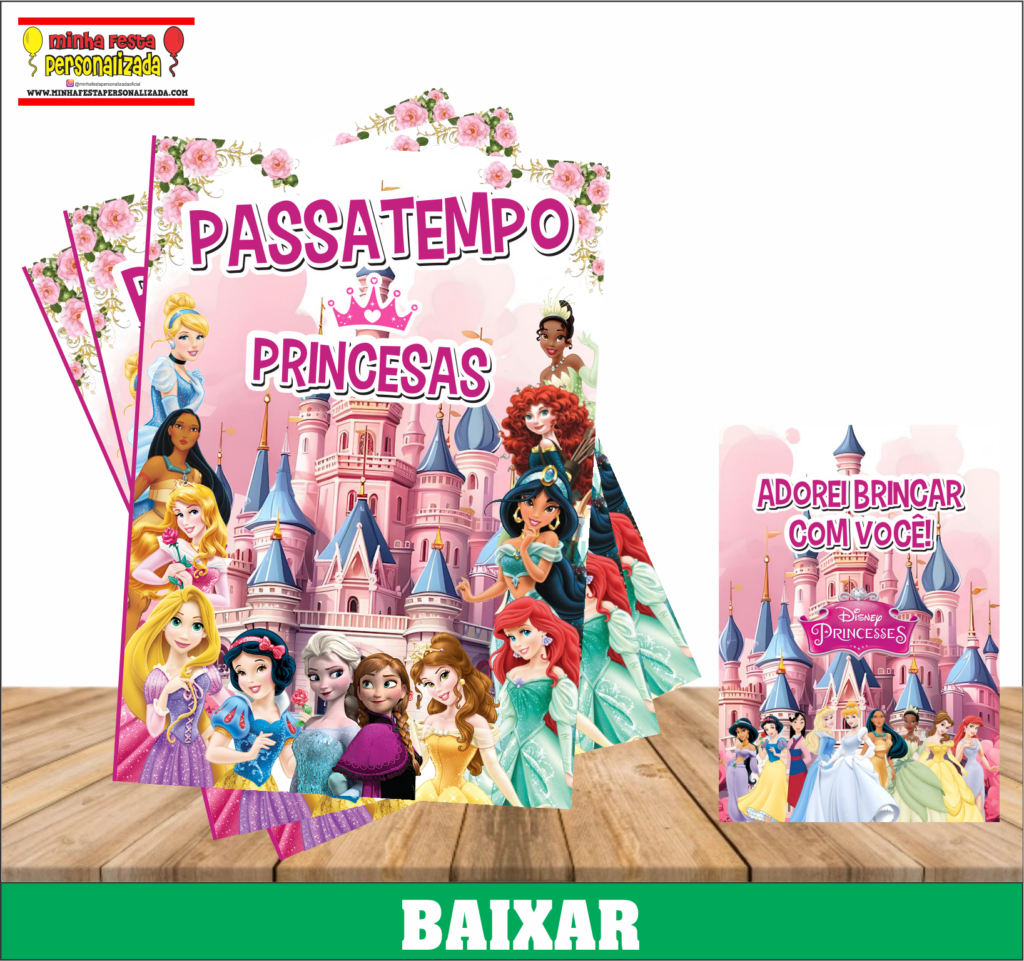 LIVRO PASSATEMPO PRINCESAS 1024x961 - Livrinho Passatempo Personalizada Para Imprimir Gratuito