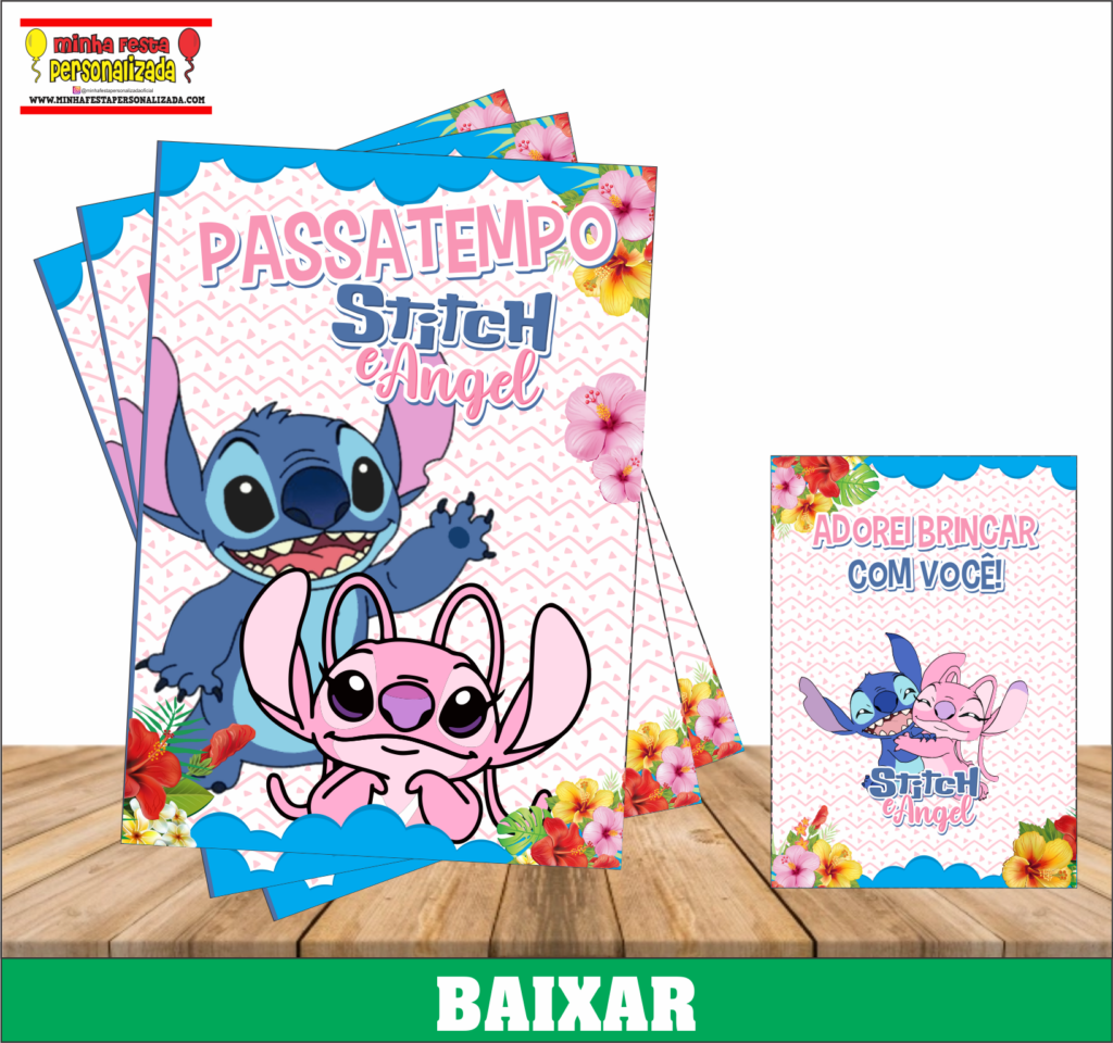 LIVRO PASSATEMPO STITCH E ANGEL 1024x960 - Livrinho Passatempo Personalizada Para Imprimir Gratuito