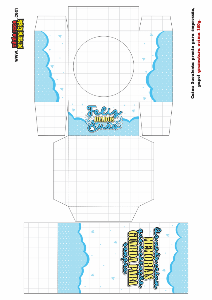 CAIXA 725x1024 - Caixa Suculenta Dia dos Av&oacute;s Modelo 01 Gratuito