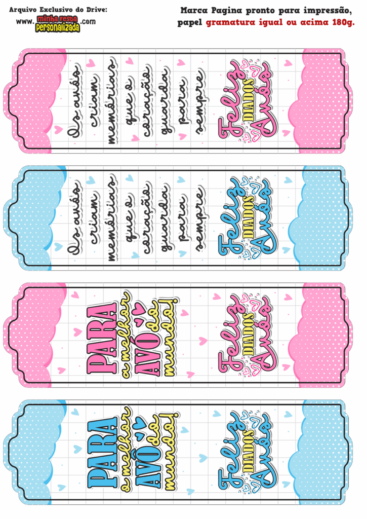 MODELO 01 725x1024 - Marca Pagina Dia dos Av&oacute;s Modelo 01 Gratuito