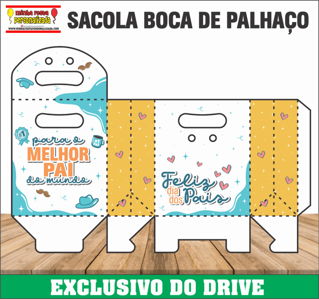 SACOLA BOCA DE PALHACO 02 1024x961 - Dia dos Pais 01 &ndash; Dispon&iacute;vel Apenas no Nosso Drive!