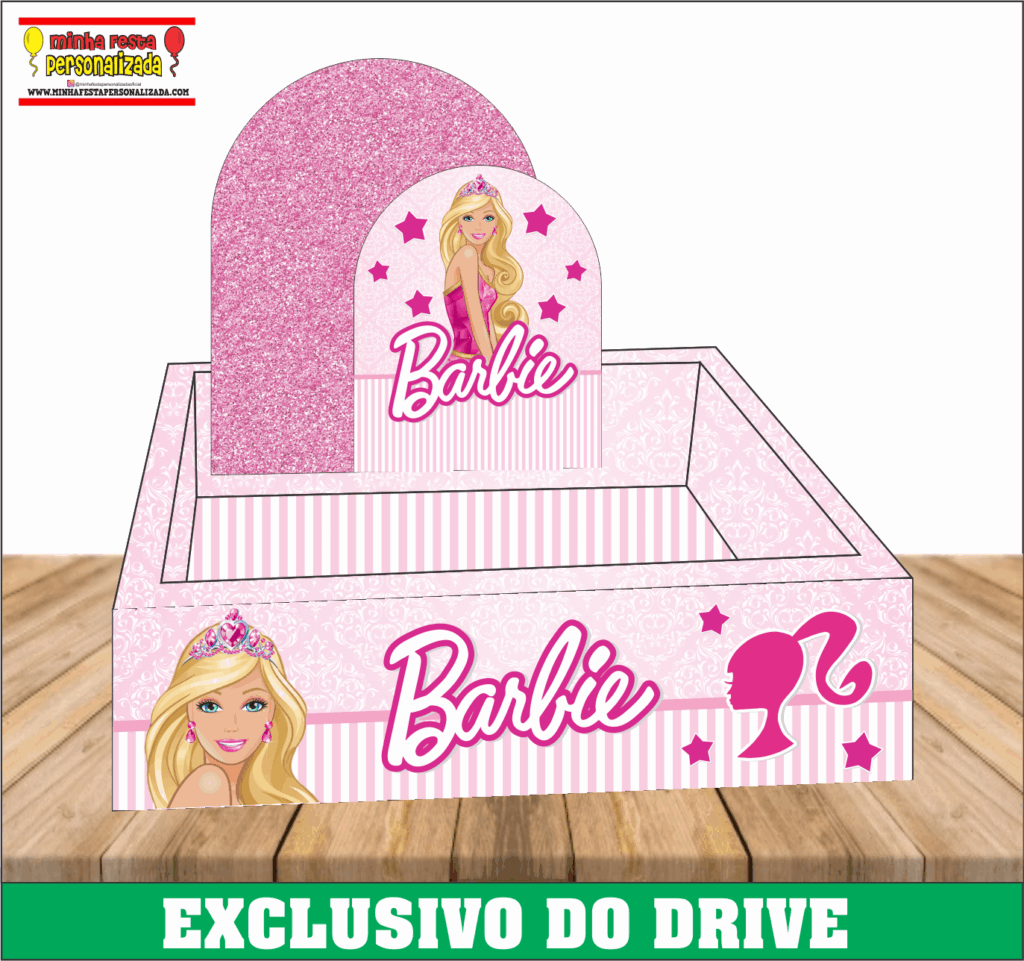 BARBIE 1024x961 - Caixa Cesta Quadrada Personalizada 01 &ndash; Dispon&iacute;vel Apenas no Nosso Drive!