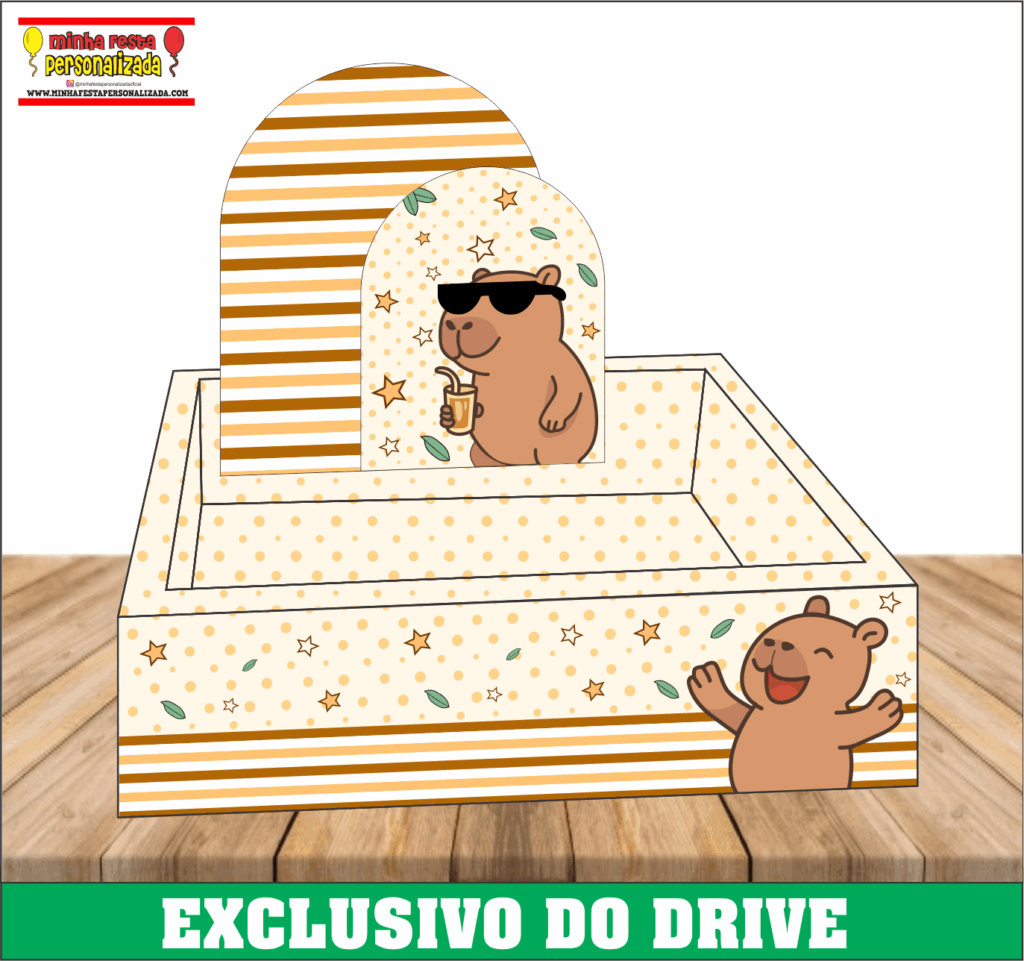 CAPIVARA 1024x961 - Caixa Cesta Quadrada Personalizada 01 &ndash; Dispon&iacute;vel Apenas no Nosso Drive!