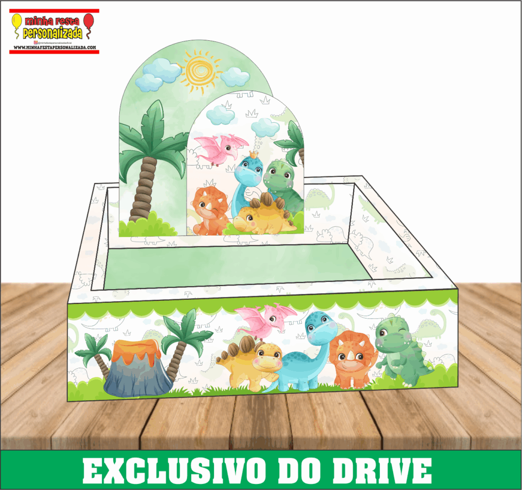 DINOSSAURO BABY 1024x961 - Caixa Cesta Quadrada Personalizada 01 &ndash; Dispon&iacute;vel Apenas no Nosso Drive!