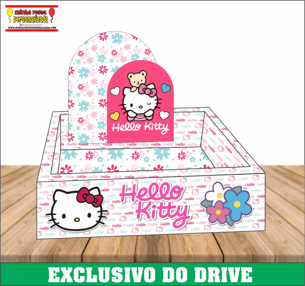 HELLO KITTY 1024x961 - Caixa Cesta Quadrada Personalizada 01 &ndash; Dispon&iacute;vel Apenas no Nosso Drive!
