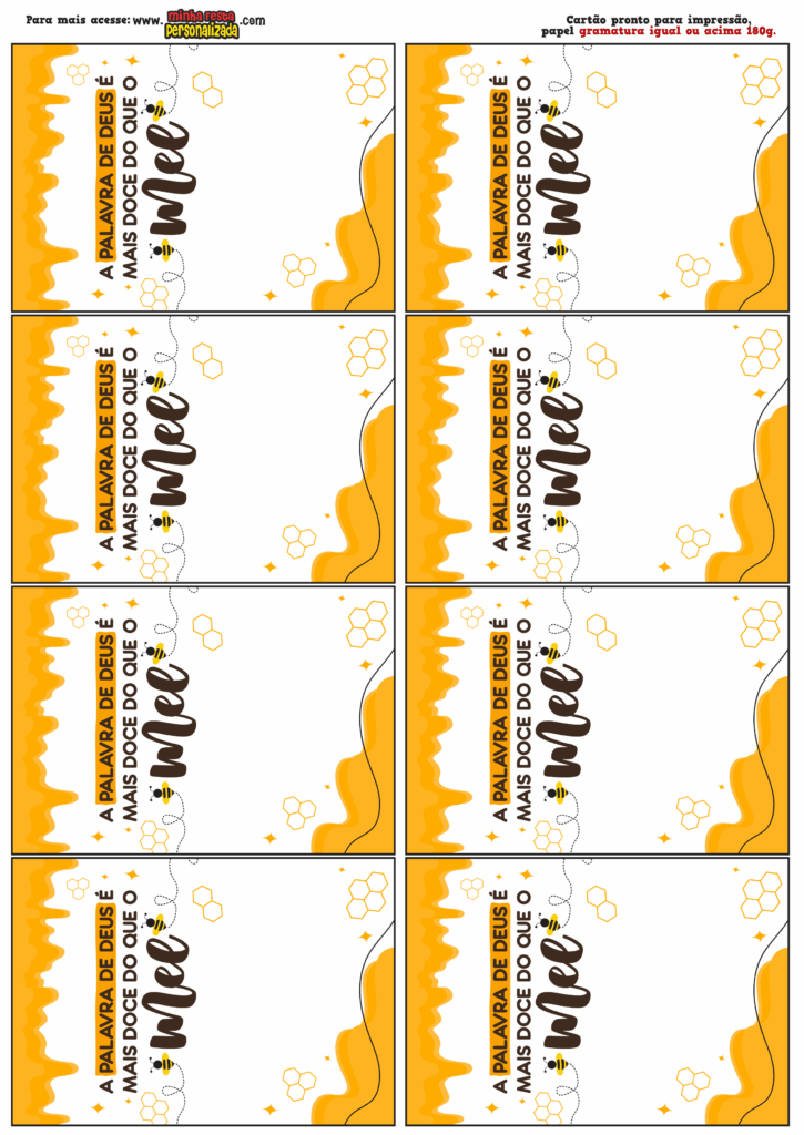 MODELO 01 725x1024 - Cart&atilde;o Evang&eacute;lico Sach&ecirc; de Mel Modelo 01 Gratuito