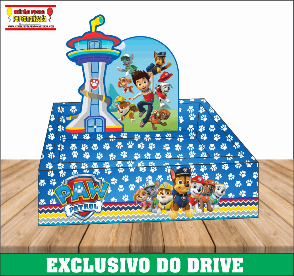 PATRULHA CANINA 1024x961 - Caixa Cesta Quadrada Personalizada 01 &ndash; Dispon&iacute;vel Apenas no Nosso Drive!