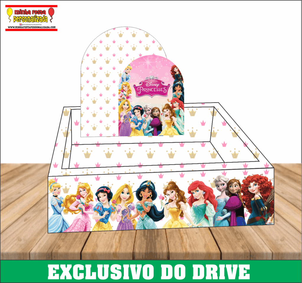 PRINCESAS 1024x960 - Caixa Cesta Quadrada Personalizada 01 &ndash; Dispon&iacute;vel Apenas no Nosso Drive!