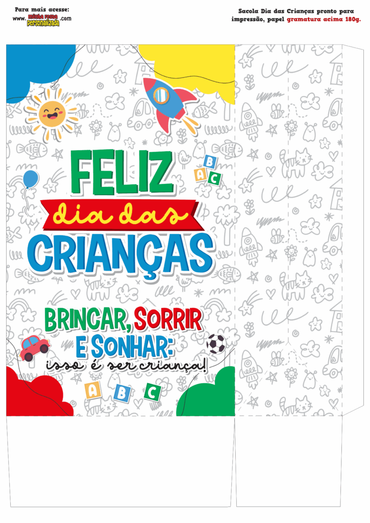 MODELO 01 2 725x1024 - Sacolinhas Bis Dia das Crian&ccedil;as Modelo 01 Gratuito