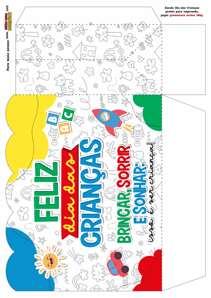 MODELO 03 725x1024 - Sacolinhas Bis Dia das Crian&ccedil;as Modelo 02 Gratuito