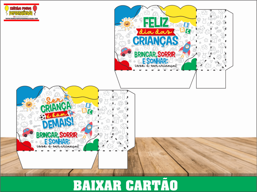 SACOLINHA DIA DAS CRIANCAS MODELO 02 1024x766 - Sacolinhas Dia das Crian&ccedil;as Para Imprimir Gratuito