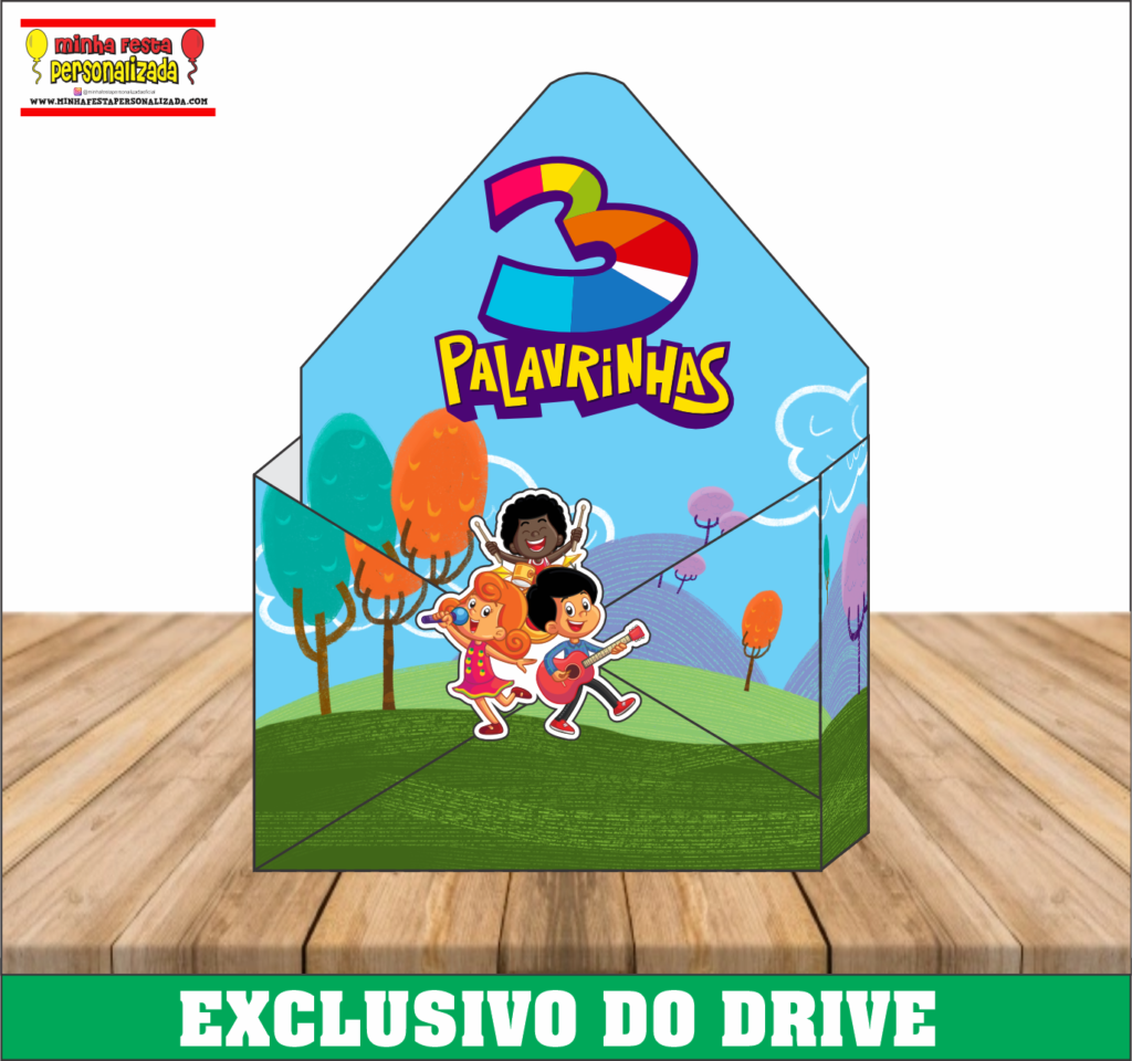 3 PALAVRINHAS 1024x960 - Caixa Envelope Personalizadas &ndash; Dispon&iacute;vel Apenas no Nosso Drive!