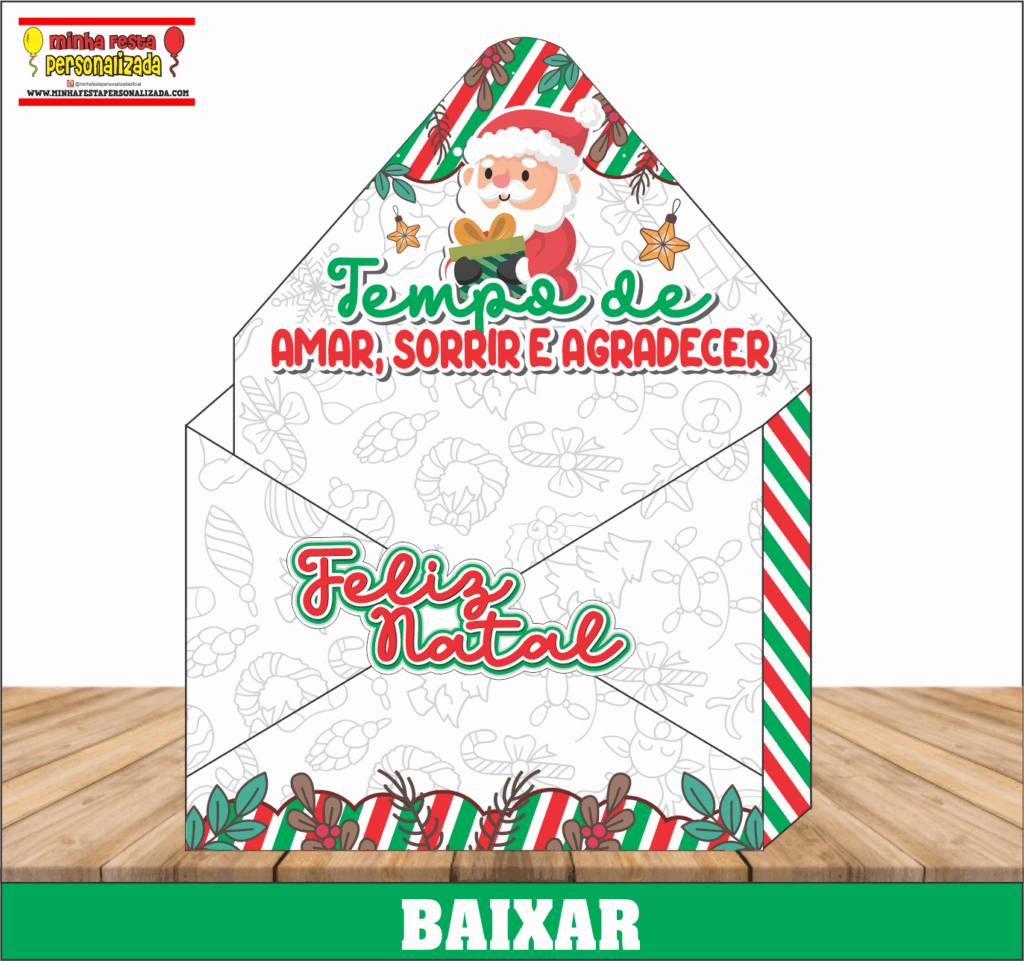 CAIXA ENVELOPE DE NATAL MODELO 01 1024x961 - Caixa Envelope de Natal Para Imprimir Gratuito