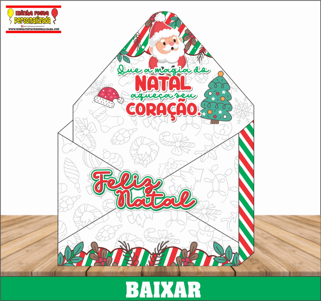 CAIXA ENVELOPE DE NATAL MODELO 02 1024x961 - Caixa Envelope de Natal Para Imprimir Gratuito