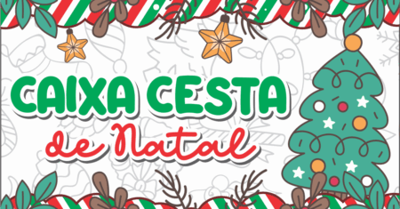 Caixa Cesta de Natal Para Imprimir Gratuito