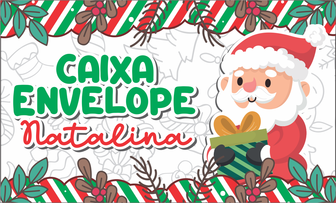 CAPA CAIXA ENVELOPE DE NATAL - Caixa Envelope de Natal Para Imprimir Gratuito