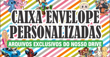 Caixa Envelope Personalizadas – Disponível Apenas no Nosso Drive!