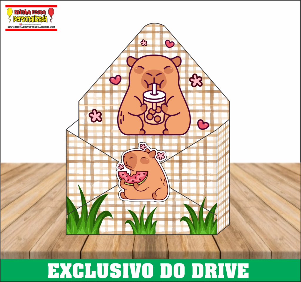 CAPIVARA 1024x961 - Caixa Envelope Personalizadas &ndash; Dispon&iacute;vel Apenas no Nosso Drive!
