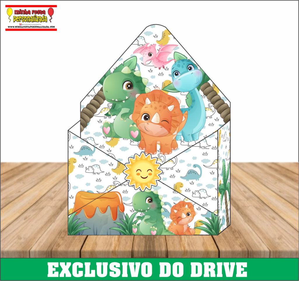 DINOSSAURO 1024x961 - Caixa Envelope Personalizadas &ndash; Dispon&iacute;vel Apenas no Nosso Drive!