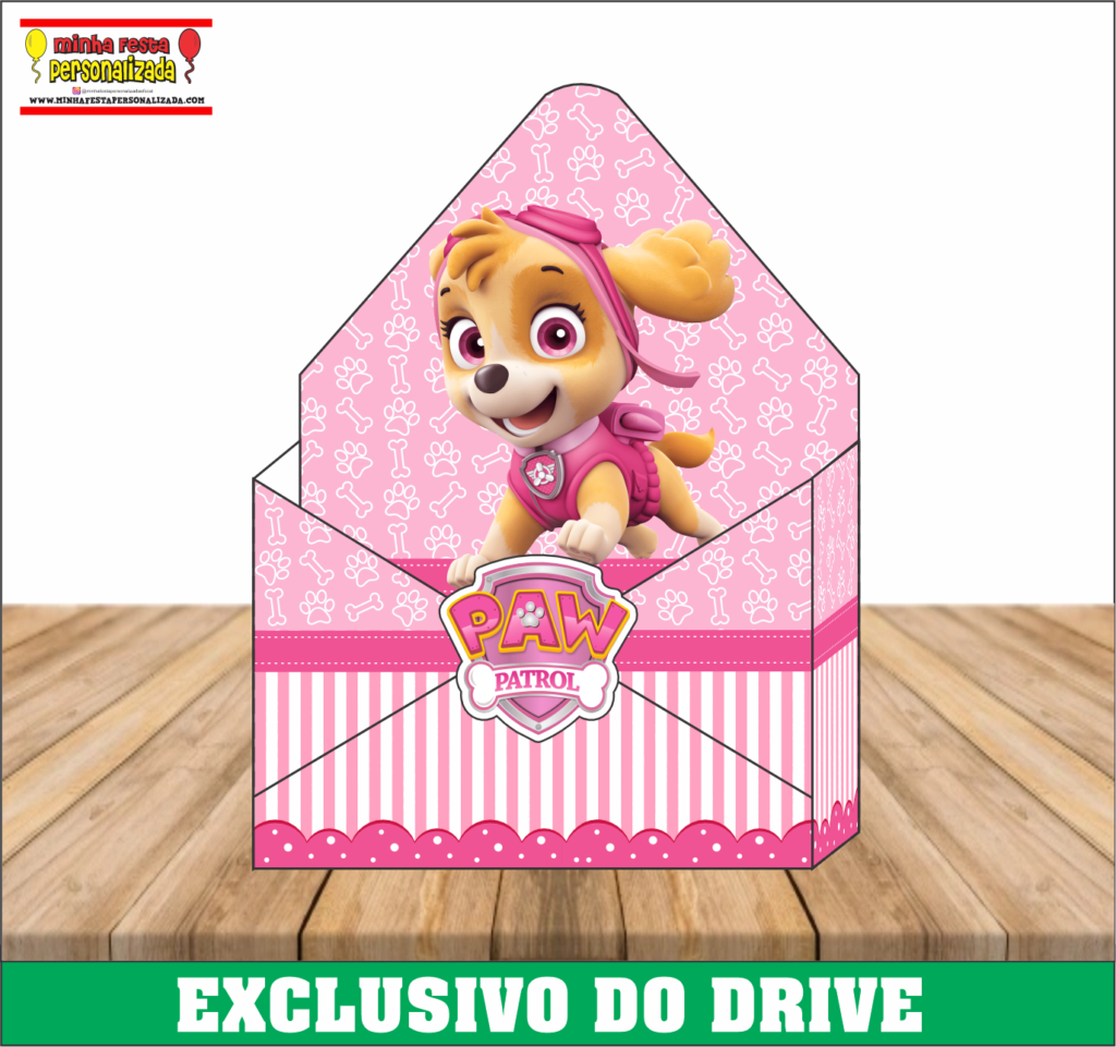 PATRULHA CANINA SKYE 1024x961 - Caixa Envelope Personalizadas &ndash; Dispon&iacute;vel Apenas no Nosso Drive!