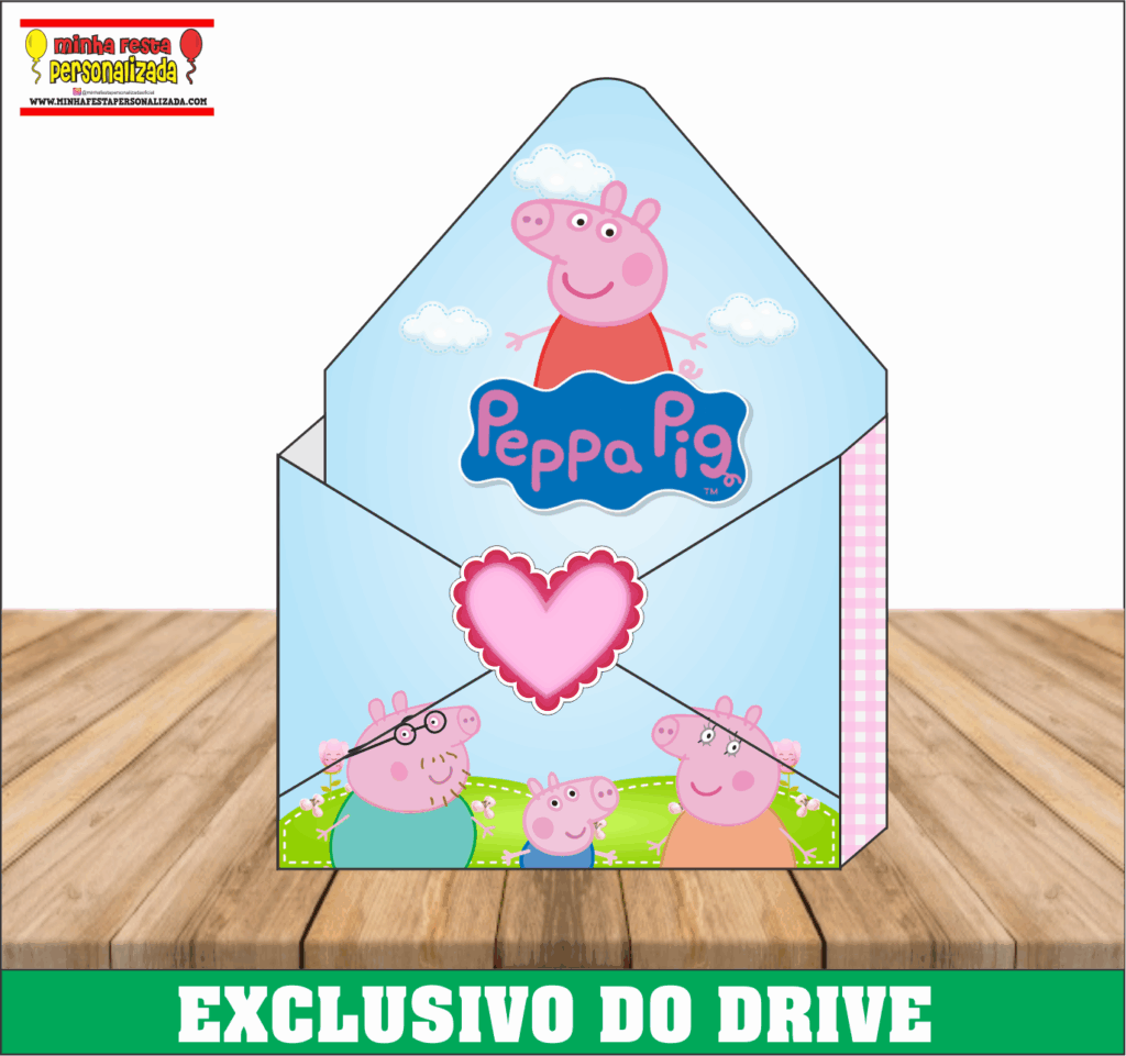 PEPPA PIG 1024x961 - Caixa Envelope Personalizadas &ndash; Dispon&iacute;vel Apenas no Nosso Drive!