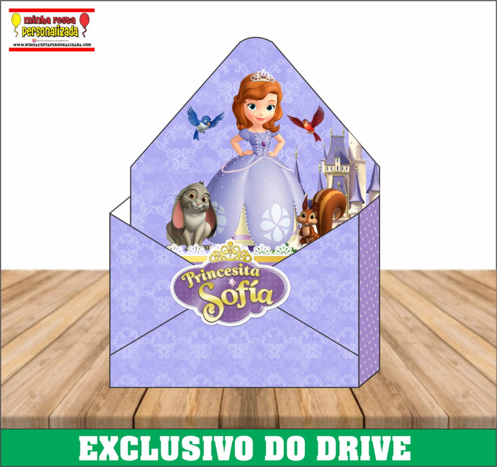 PRINCESA SOFIA 1024x961 - Caixa Envelope Personalizadas &ndash; Dispon&iacute;vel Apenas no Nosso Drive!