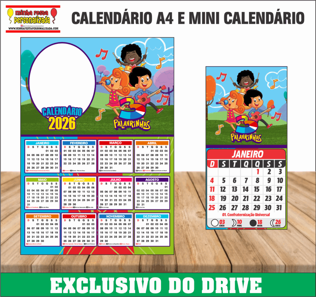 3 PALAVRINHAS 1024x961 - Calend&aacute;rios 2026 Personalizados &ndash; Dispon&iacute;vel Apenas no Nosso Drive!