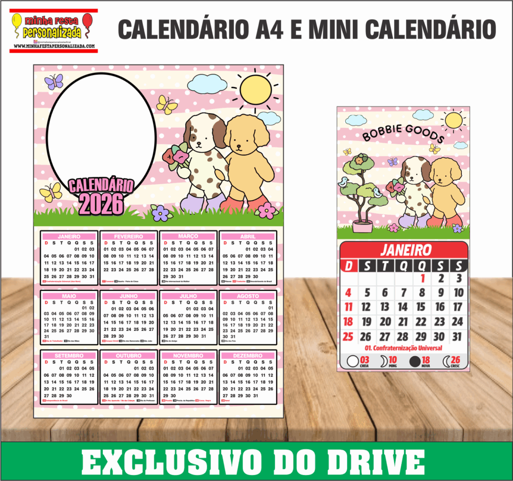 BOBBIE GOODS MENINA 1024x961 - Calend&aacute;rios 2026 Personalizados &ndash; Dispon&iacute;vel Apenas no Nosso Drive!