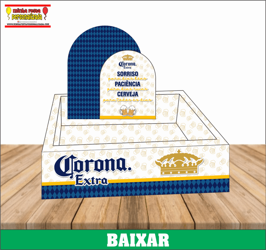 CAIXA CESTA CORONA 1024x961 - Caixa Cesta Boteco Para Imprimir Gratuito